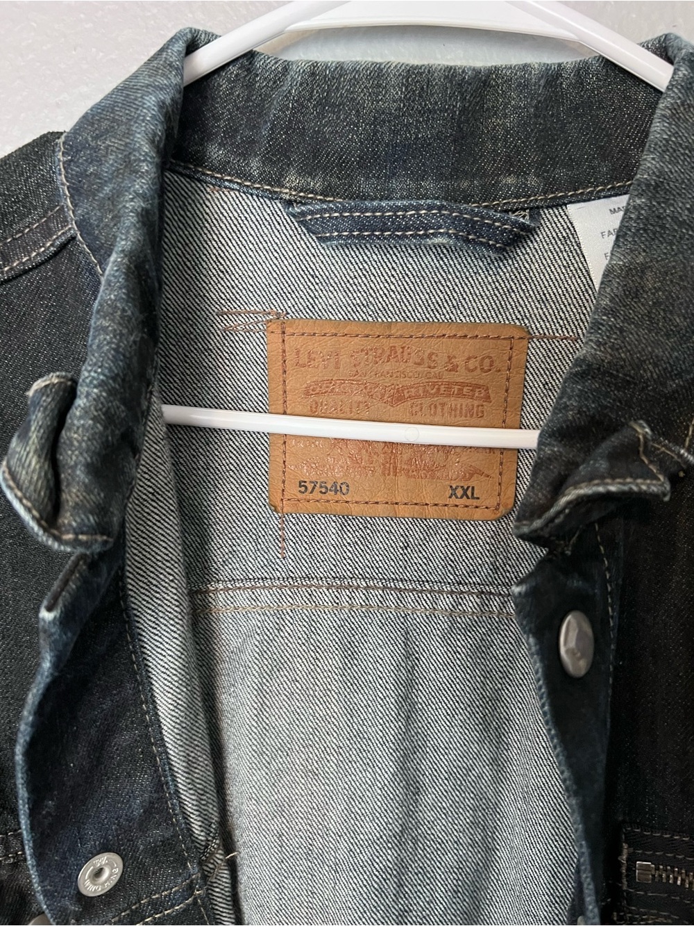 Levi’s Black Denim Jacket with Leather Patch